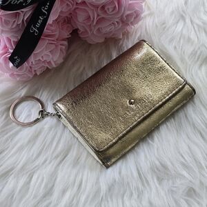 Kate Spade Gold Metallic Card Holder Wallet